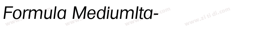 Formula MediumIta字体转换